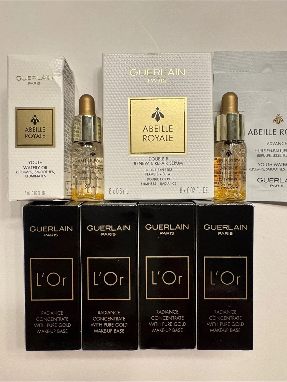 Guerlain Abeille Royale and L’Or 24K Gold Radiance Primer bundle NEW
